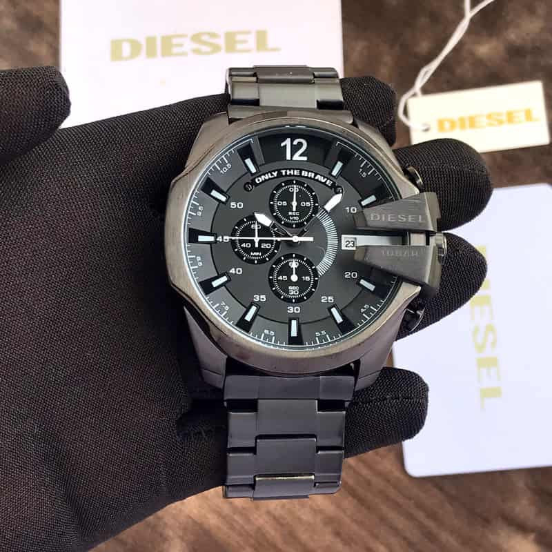 Diesel Mega Chief DZ4283 Full Black Chronograph Mens Watch
