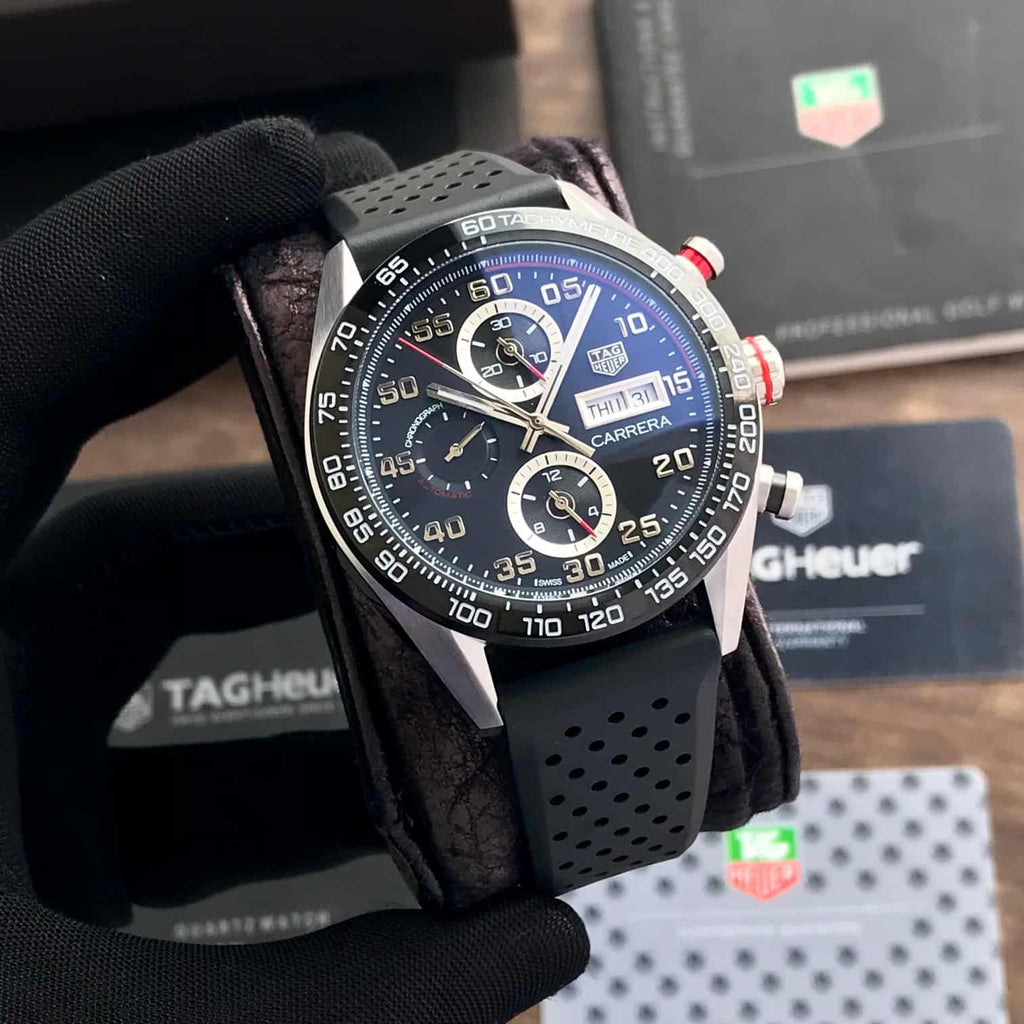 Tag Heuer Carrera Steel & Ceramic Automatic Black Fiber Men’s Watch