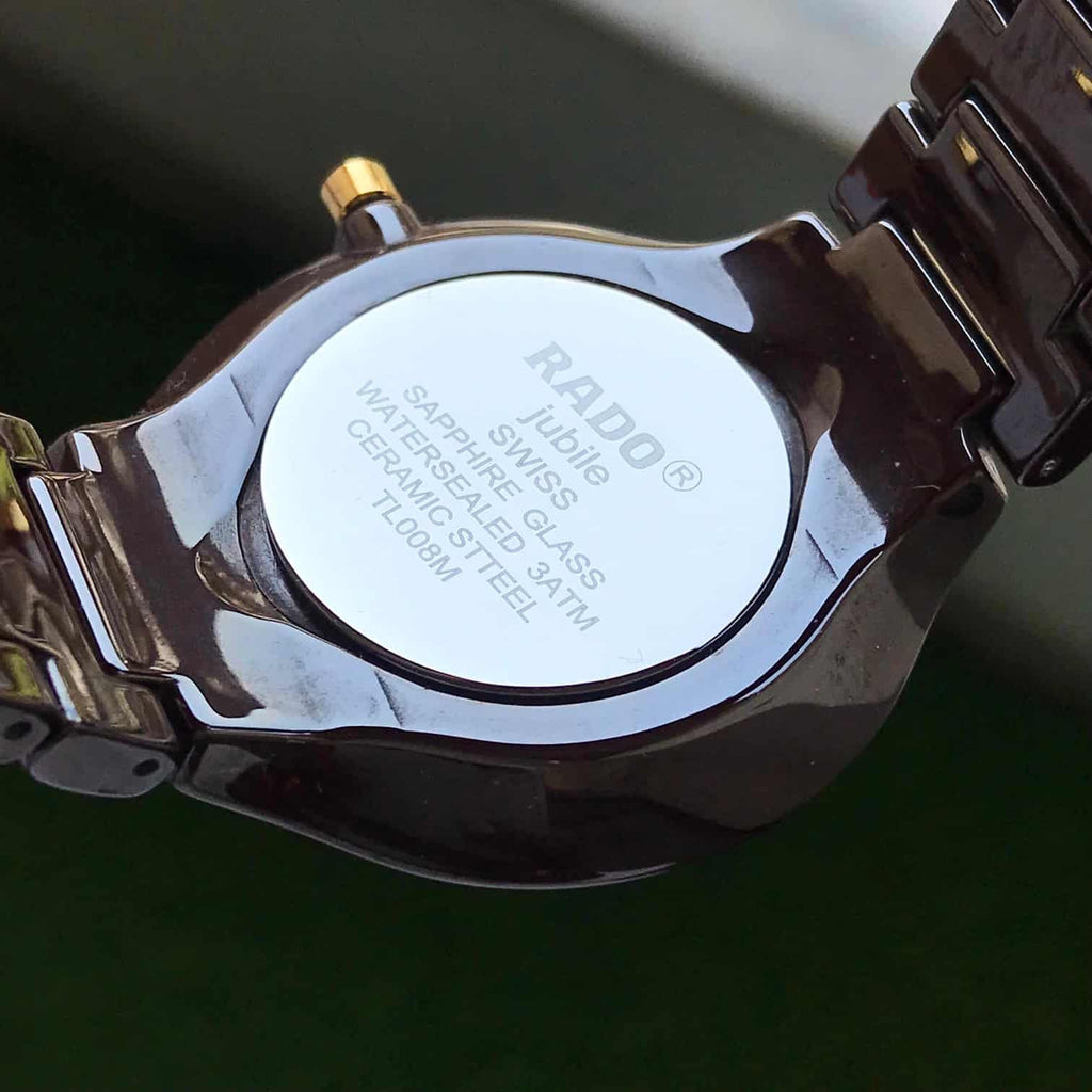 Rado True Thinline Brown Ceramica Japanese Unisex Watch