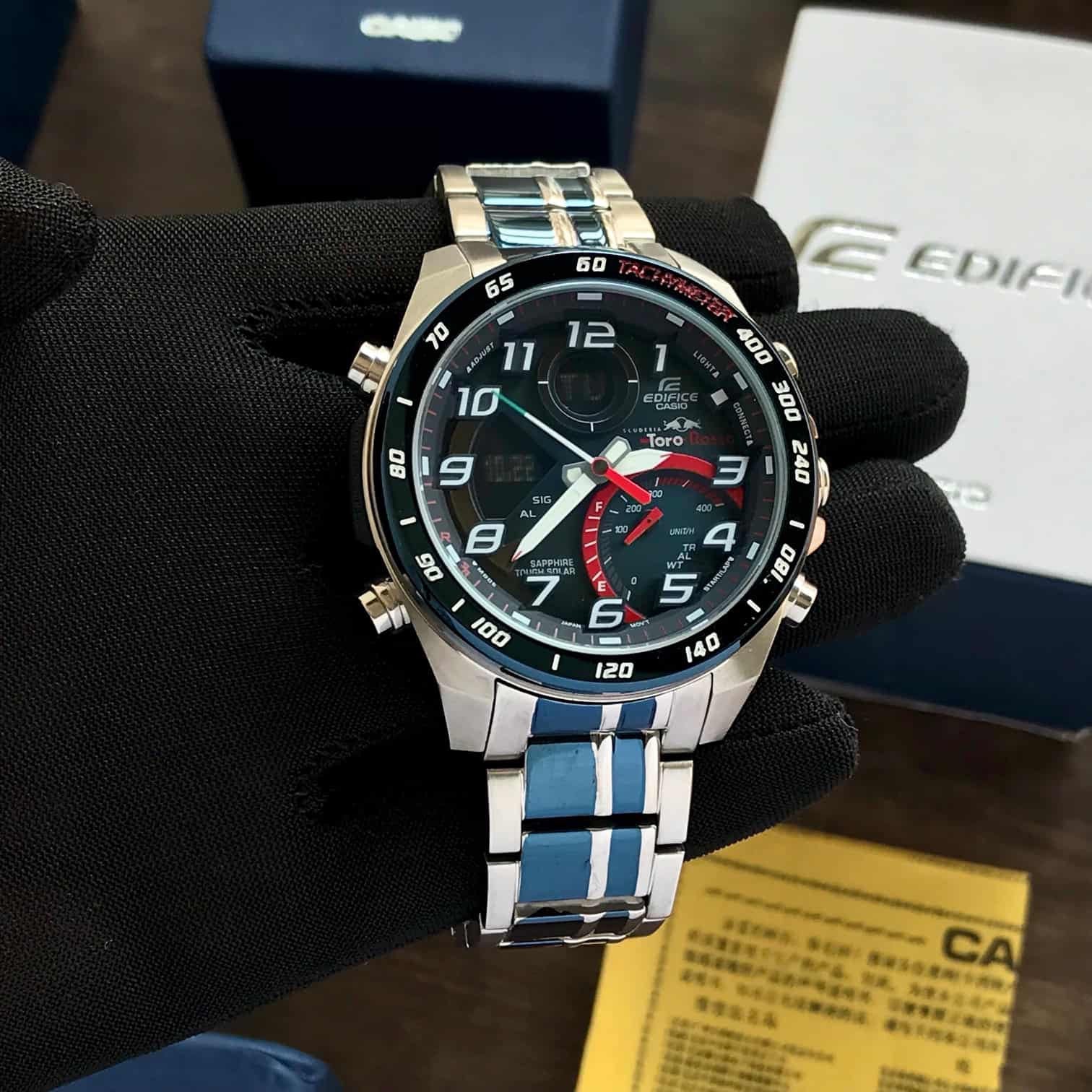 Casio Edifice ECB-900TR-2 Red Bull Edition Analog & Digital Mens Watch