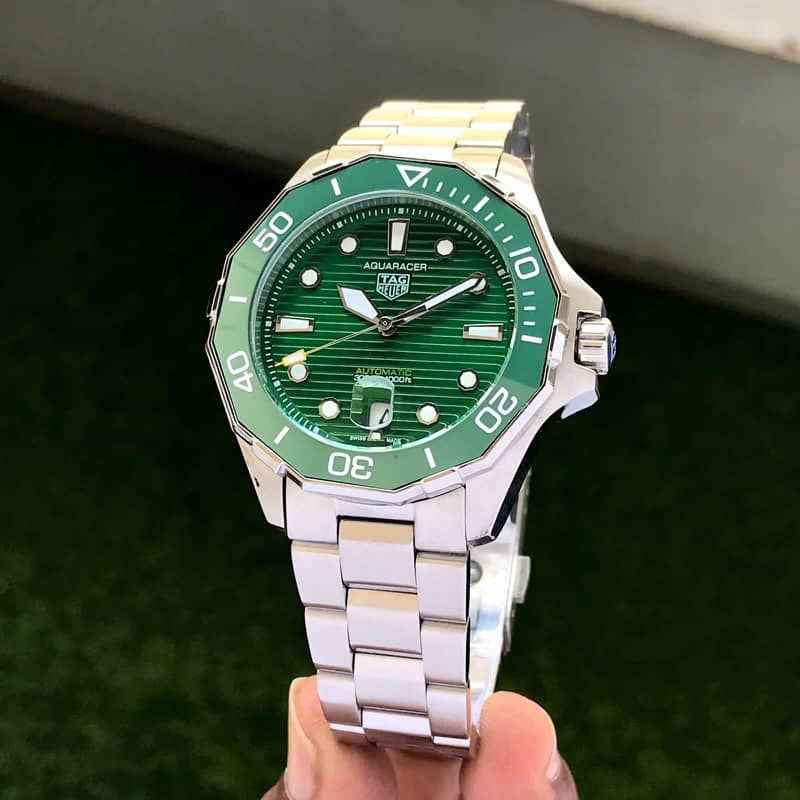 Tag Heuer Aquaracer Green Dial Japanese Master Quality Automatic Mens Watch