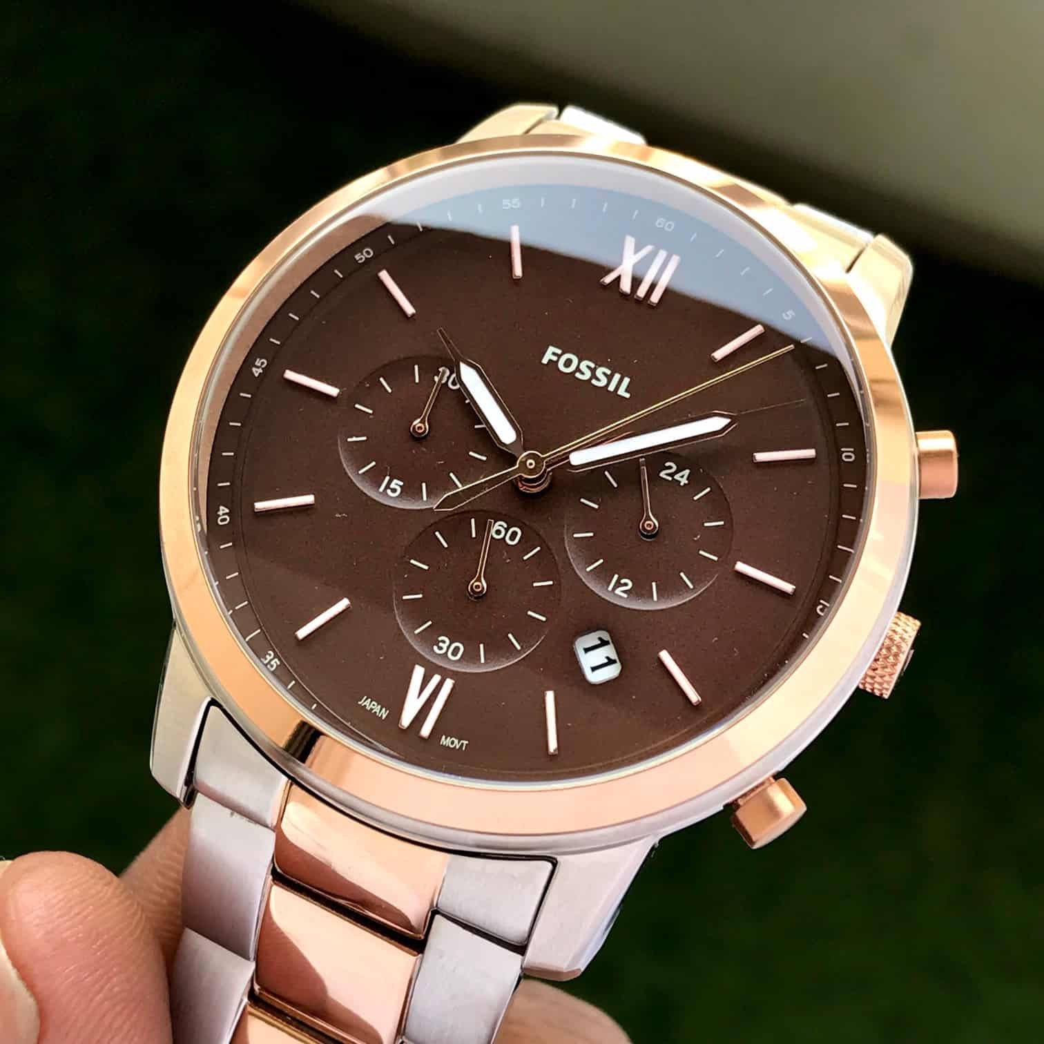 Fossil Men’s Two Tone FS5475 Two Tone Brown Dial Chronograph Mens Watch