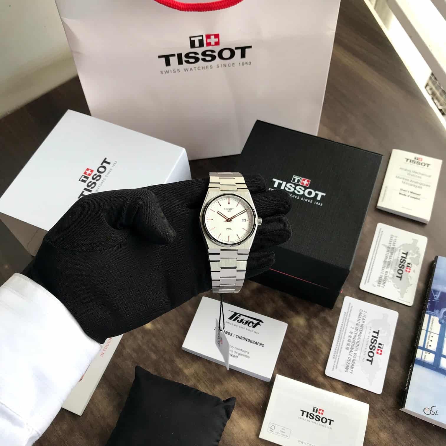 Tissot PRX Stainless Steel White Dial Japanese Mens Watch