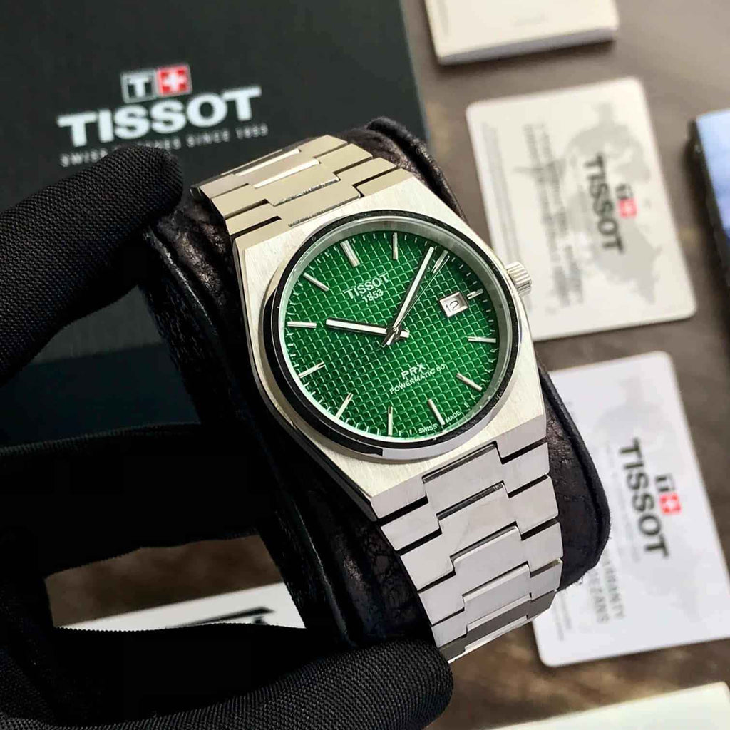 Tissot PRX Stainless Steel Green Dial Japanese Mens Watch