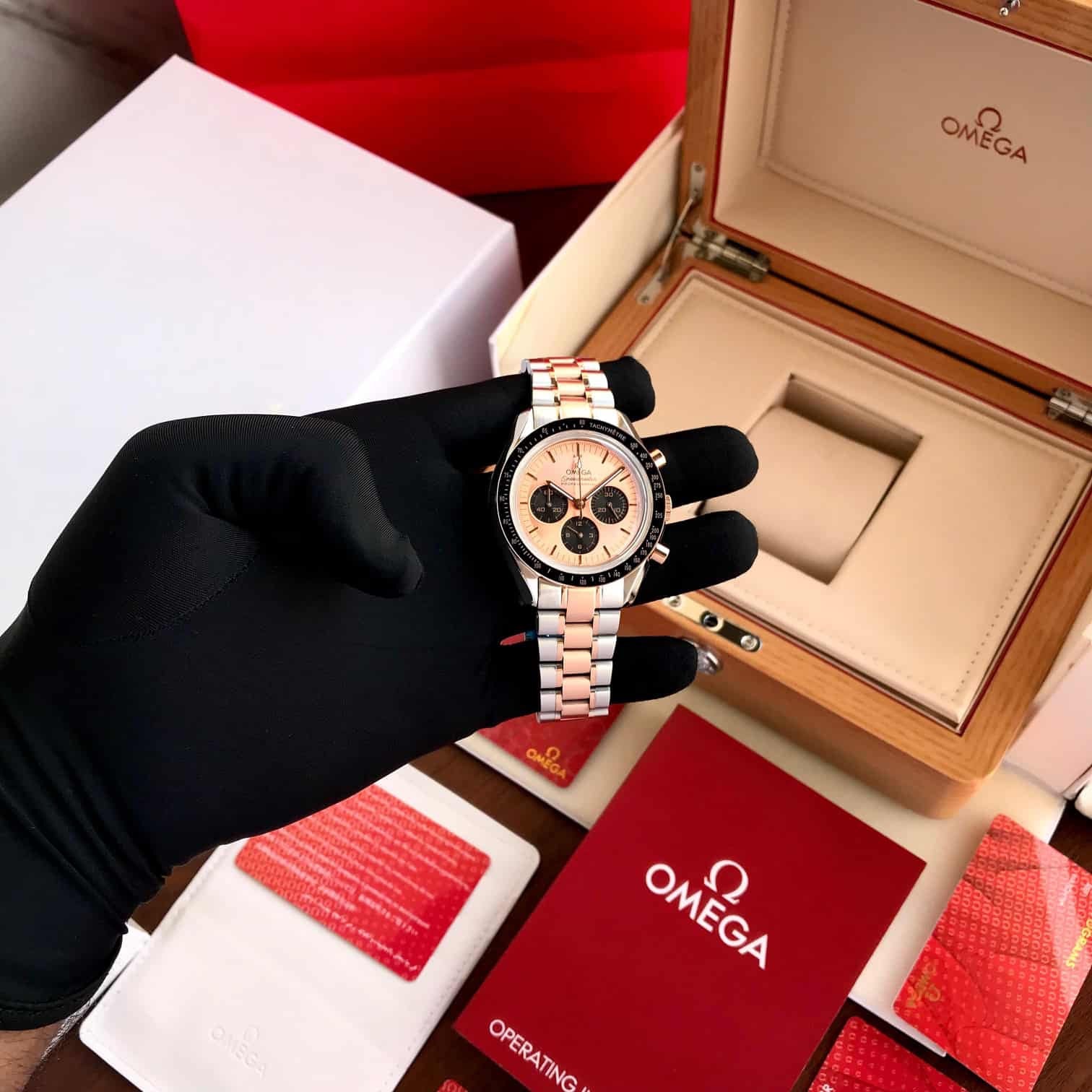 Omega Speedmaster Moonwatch Professional 42 mm Rosegold Two Tone Men’s Watch