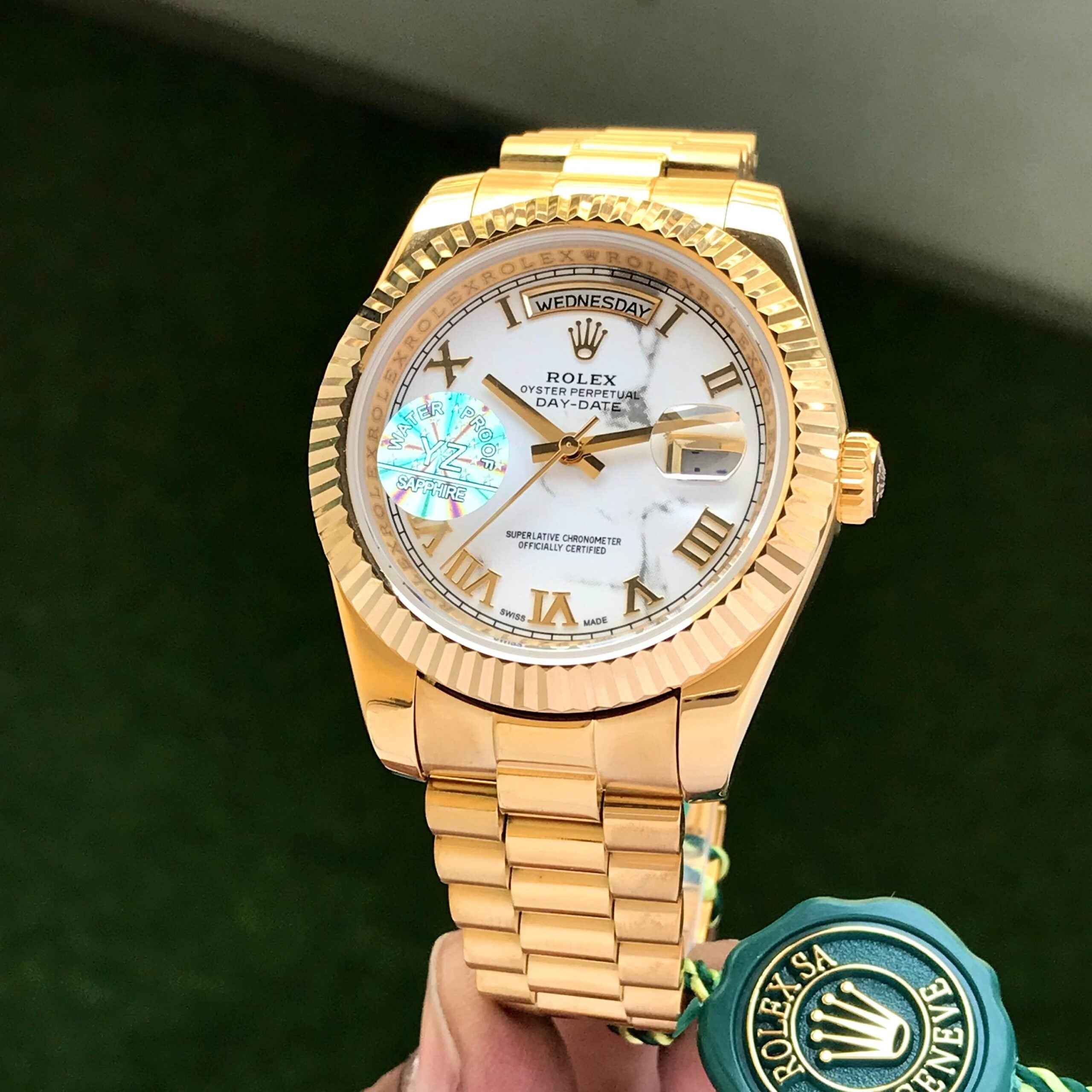 Rolex Date Just 41Yellow Gold Tone & White Dial Jubli Chain Japanese Automatic Master Quality Men’s Watch
