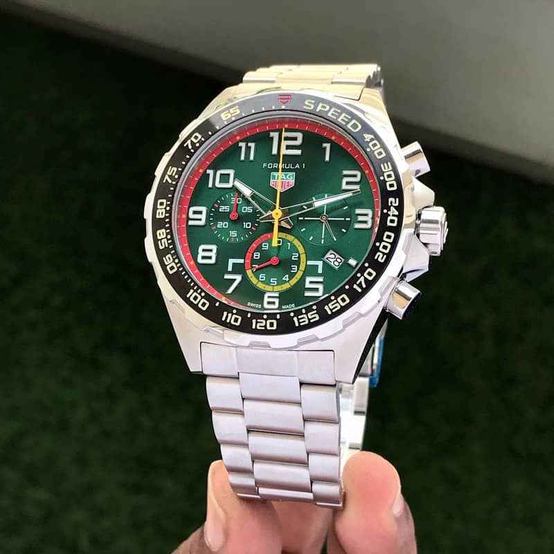 Tag Heuer X Red Bull Chronograph 43mm Stainless Steel Green Dial Japanese Master Quality Mens Watch