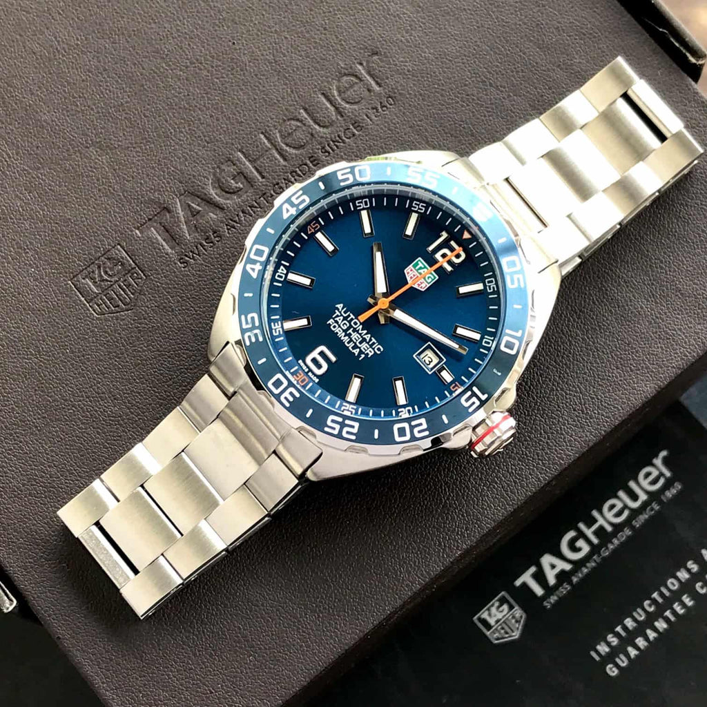 Tag Heuer Formula 1 Stainless Steel Blue Dial Automatic Mens Watch