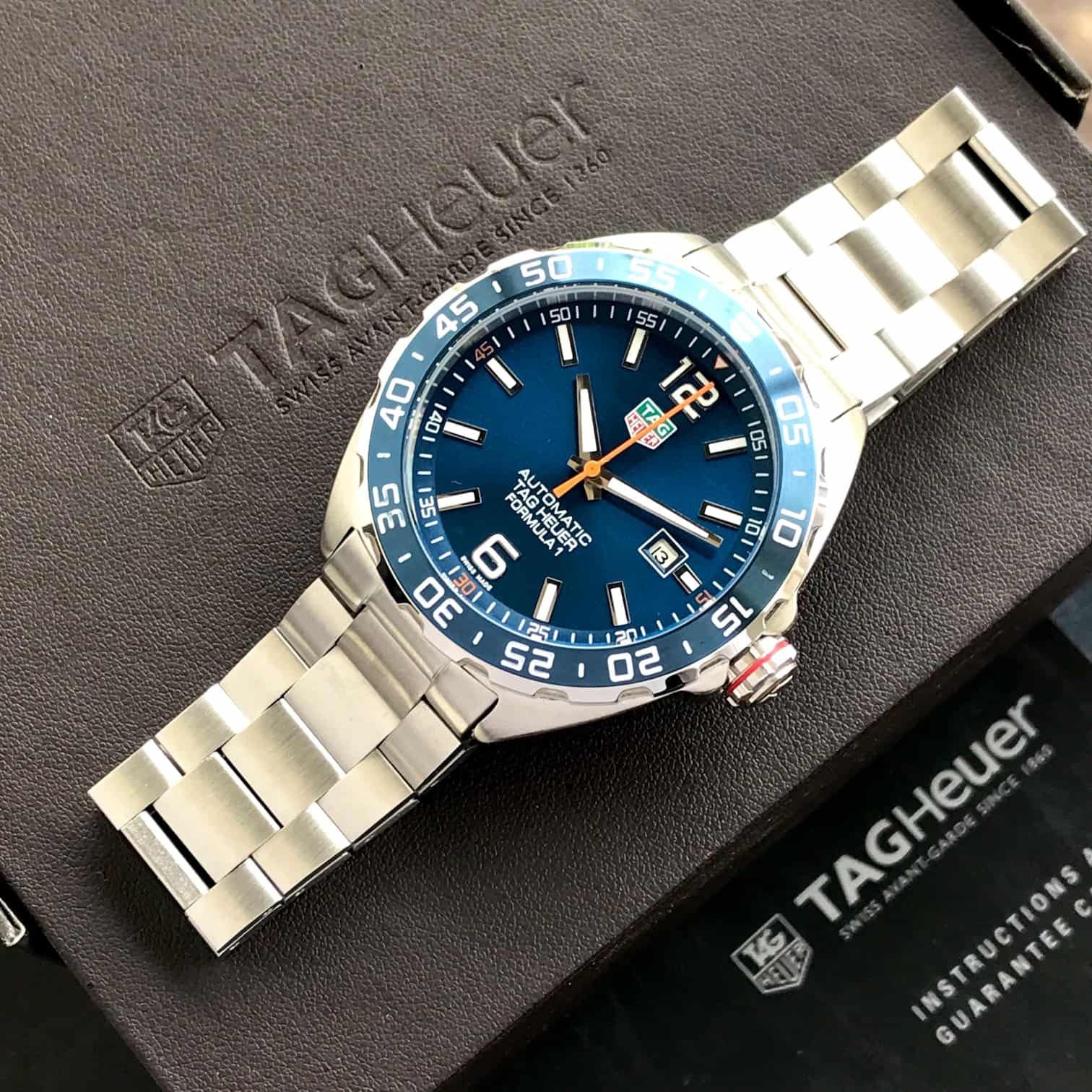 Tag Heuer Formula 1 Stainless Steel Blue Dial Automatic Mens Watch