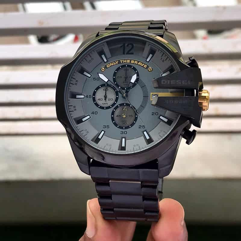 Diesel Mega Chief DZ4379 Black & Grey Chronograph Mens Watch