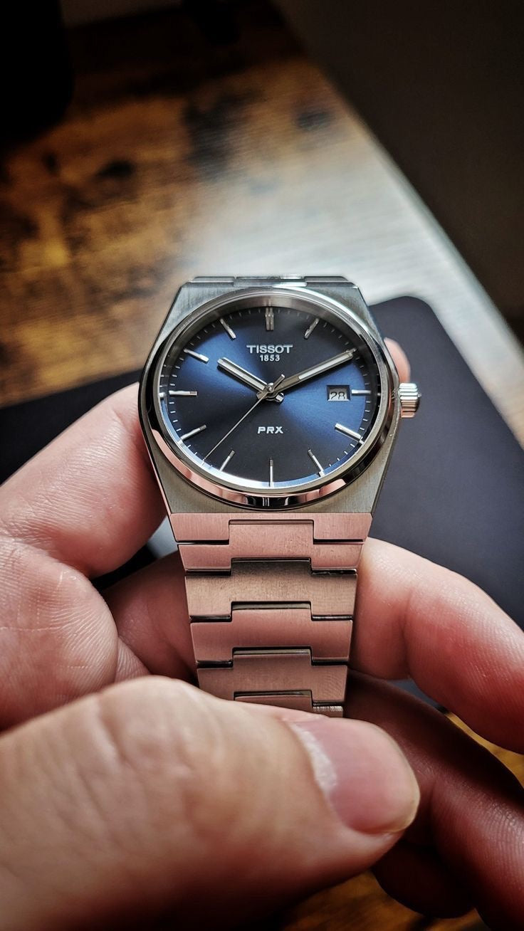 Tissot PRX T-Classic Stainless Steel Blue Dial Japanese Quartz Mens Watch