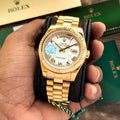 Rolex Date Just 41Yellow Gold Tone & White Dial Jubli Chain Japanese Automatic Master Quality Men’s Watch
