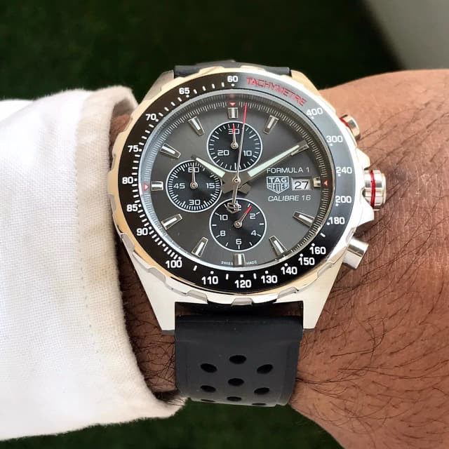 TAG Heuer Carerra Sport Chronograph Special Edition Re-Imagines Formula 1X Grey Racing Mens Watch