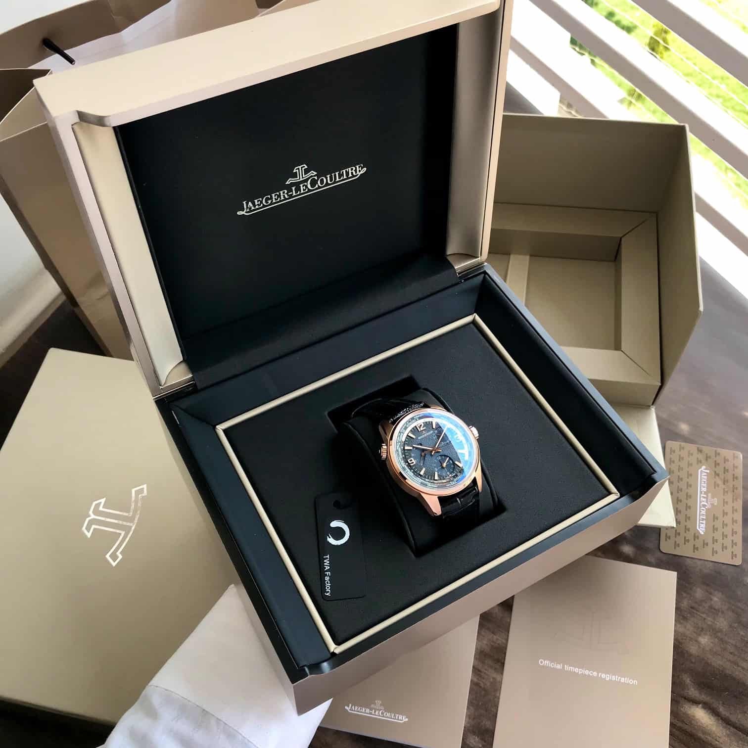 JaegerLeCoultre Geographer Swiss ETA Movement Self Winding Automatic Mens Watch