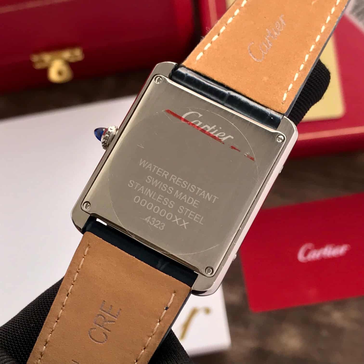 Cartier Tank Silver Green Premium Unisex Watch