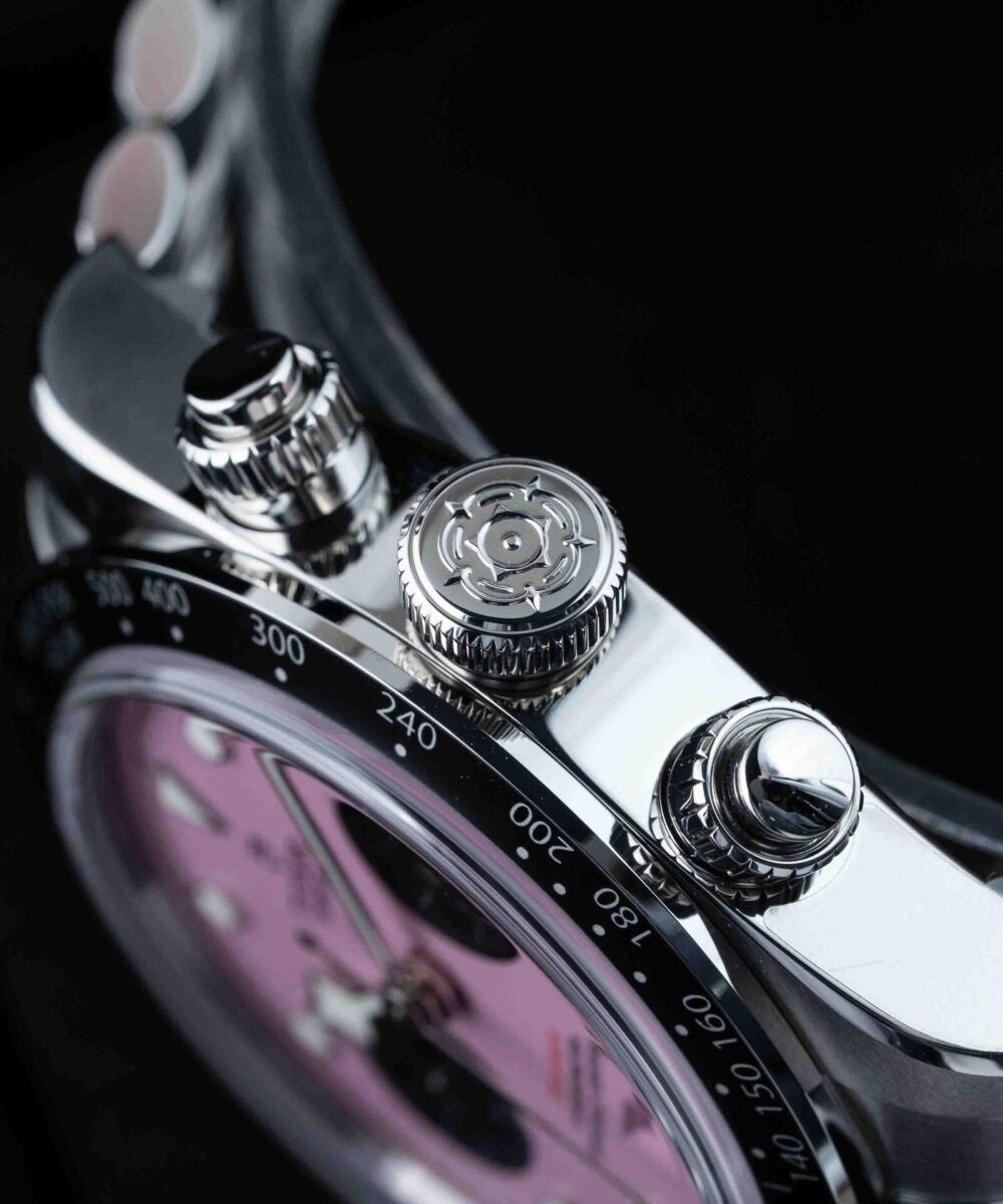 Tudor Black Bay Stainless Steel Pink Dial Jubil Chain Japanese Automatic Men’s Watch