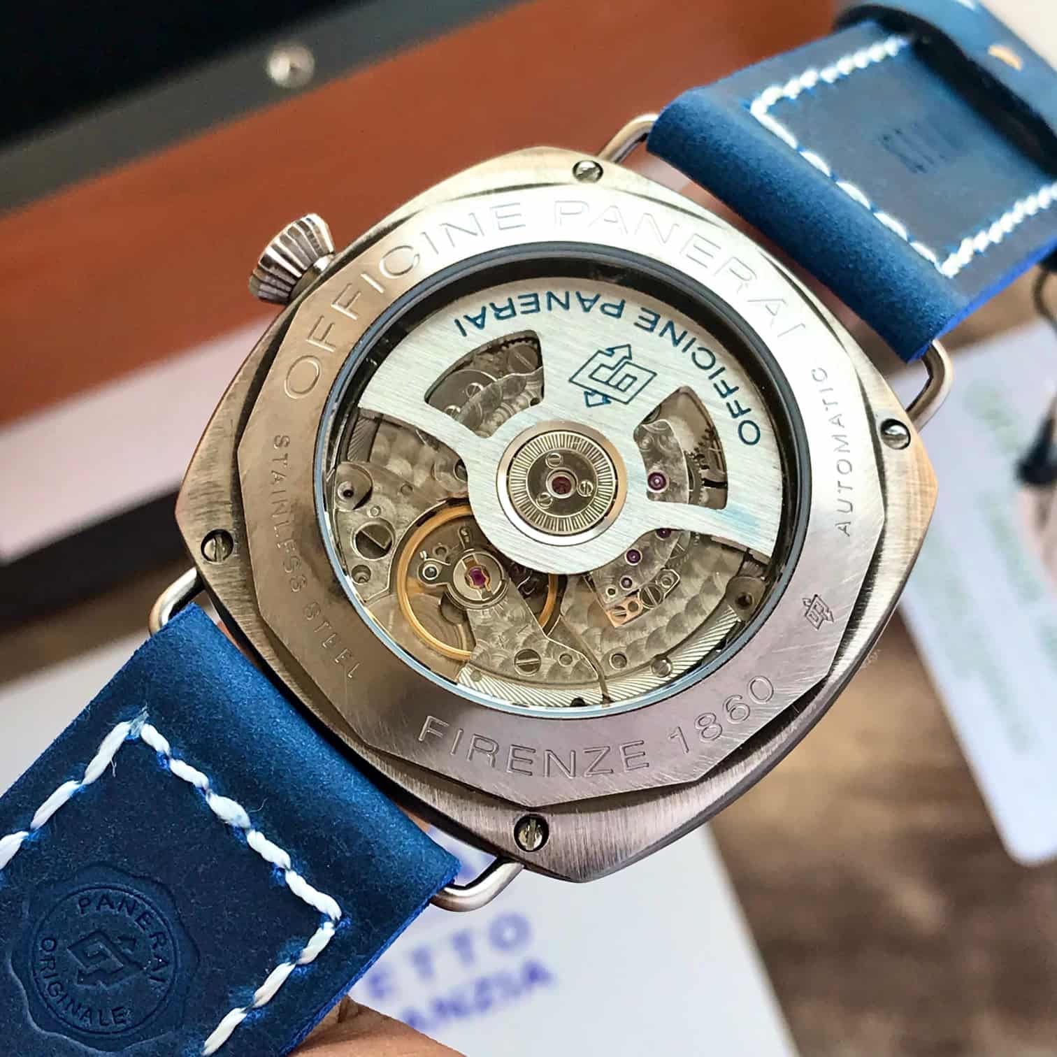 The new Panerai Radiomir Otto Giorni Swiss Made Blue Automatic Mens Watch