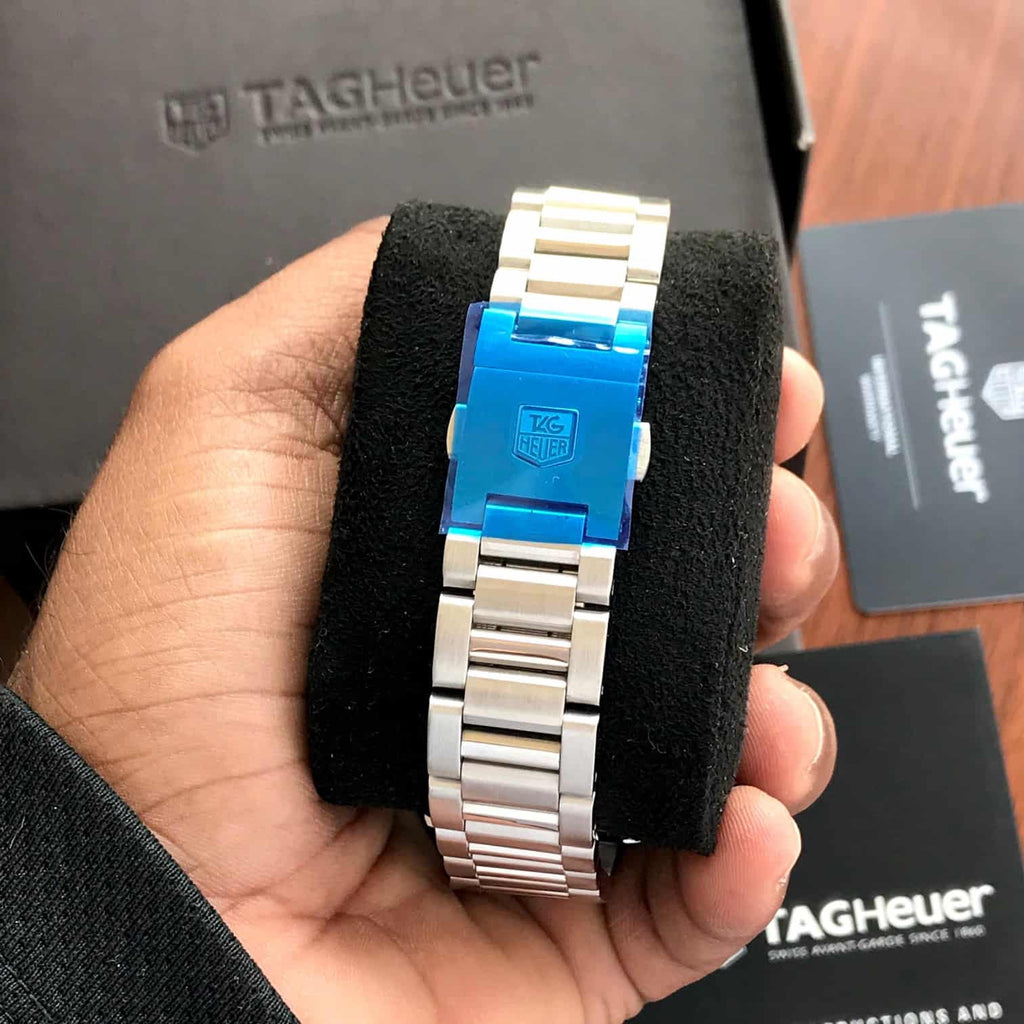 Tag Heuer Calibre 16 Silver Black Dial Japanese Quartz Chronograph’s Mens Watch