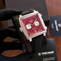 Tag Heuer Monaco Stainless Steel Red Dial Japanese Mens Watch