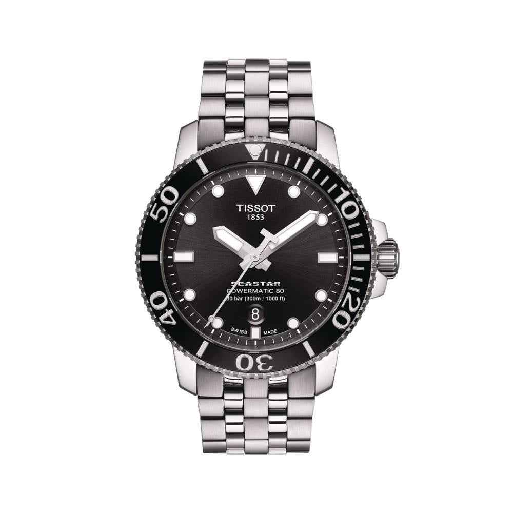 Tissot Seastat Poweromatic 80 Silver Black Dial Automatic Men’s Watch
