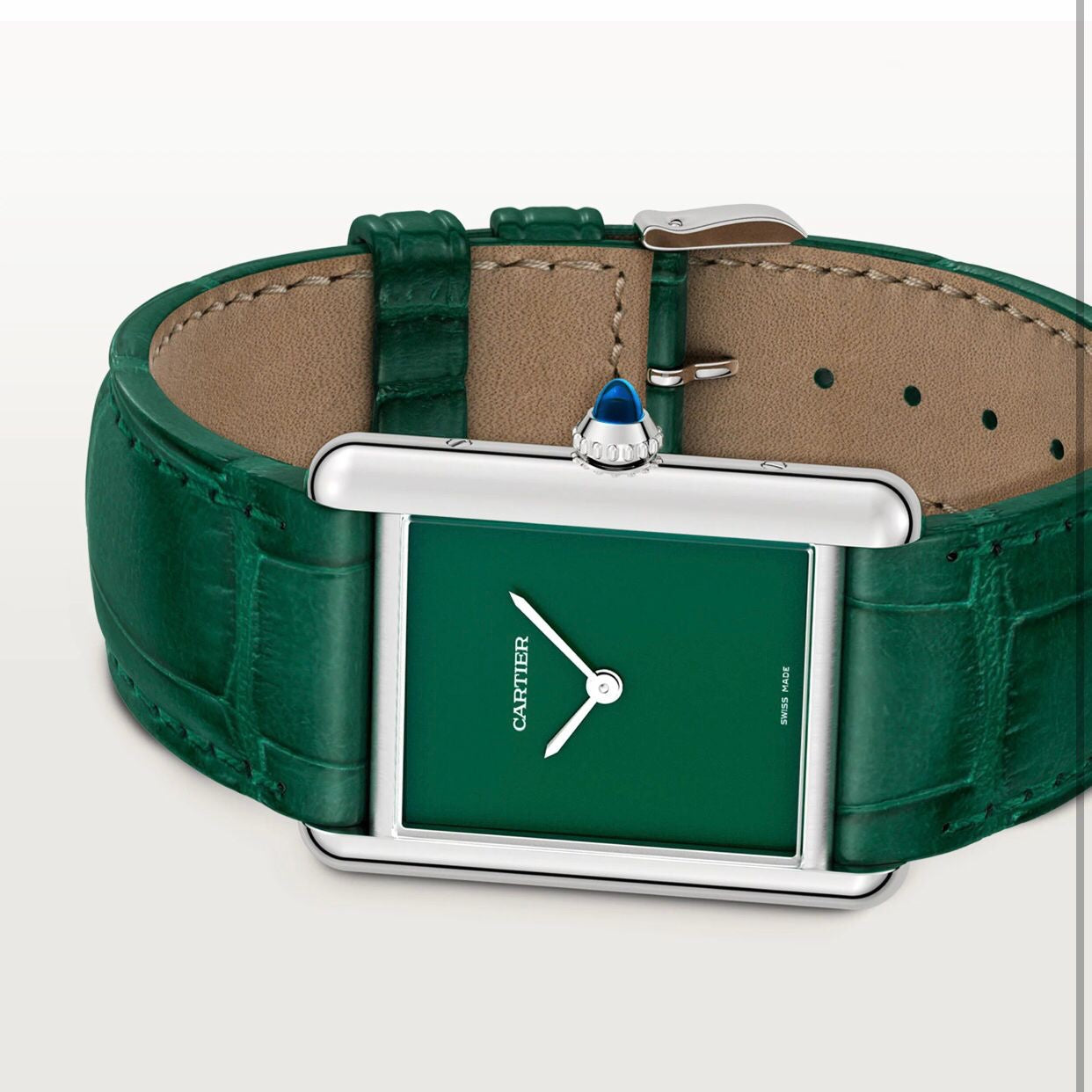 Cartier Tank Must WSTA0056 Silver Green Watch