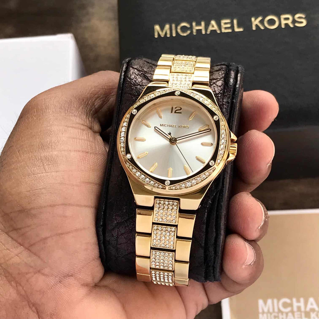 Michael Kors MK7361 Gold White Analog Stainless Steel Women’s Watch