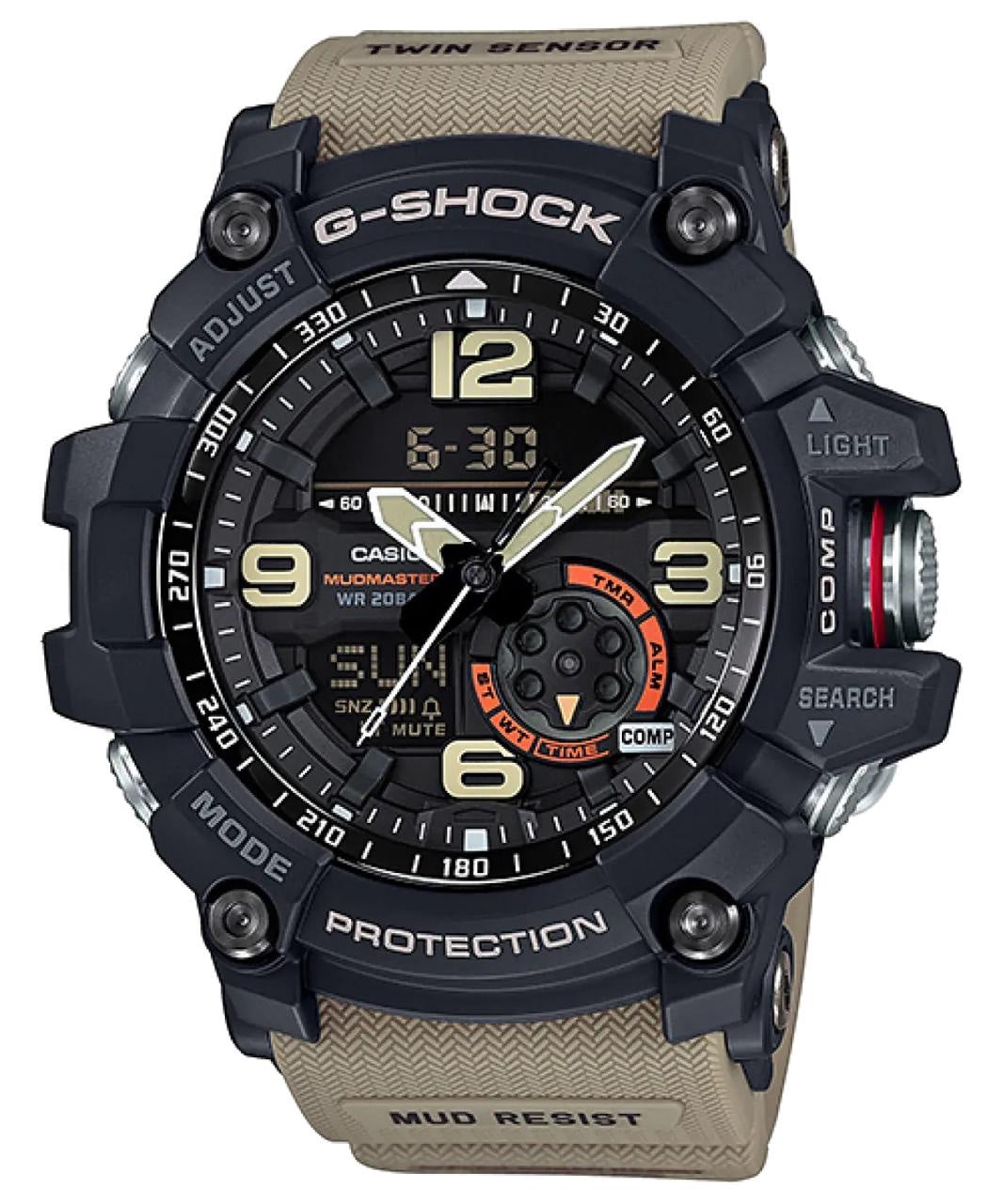 Casio G-Shock Mudmaster GG-1000-1A5DR Black Analog-Digital Dial Brown Resin Strap Men’s Watch G661