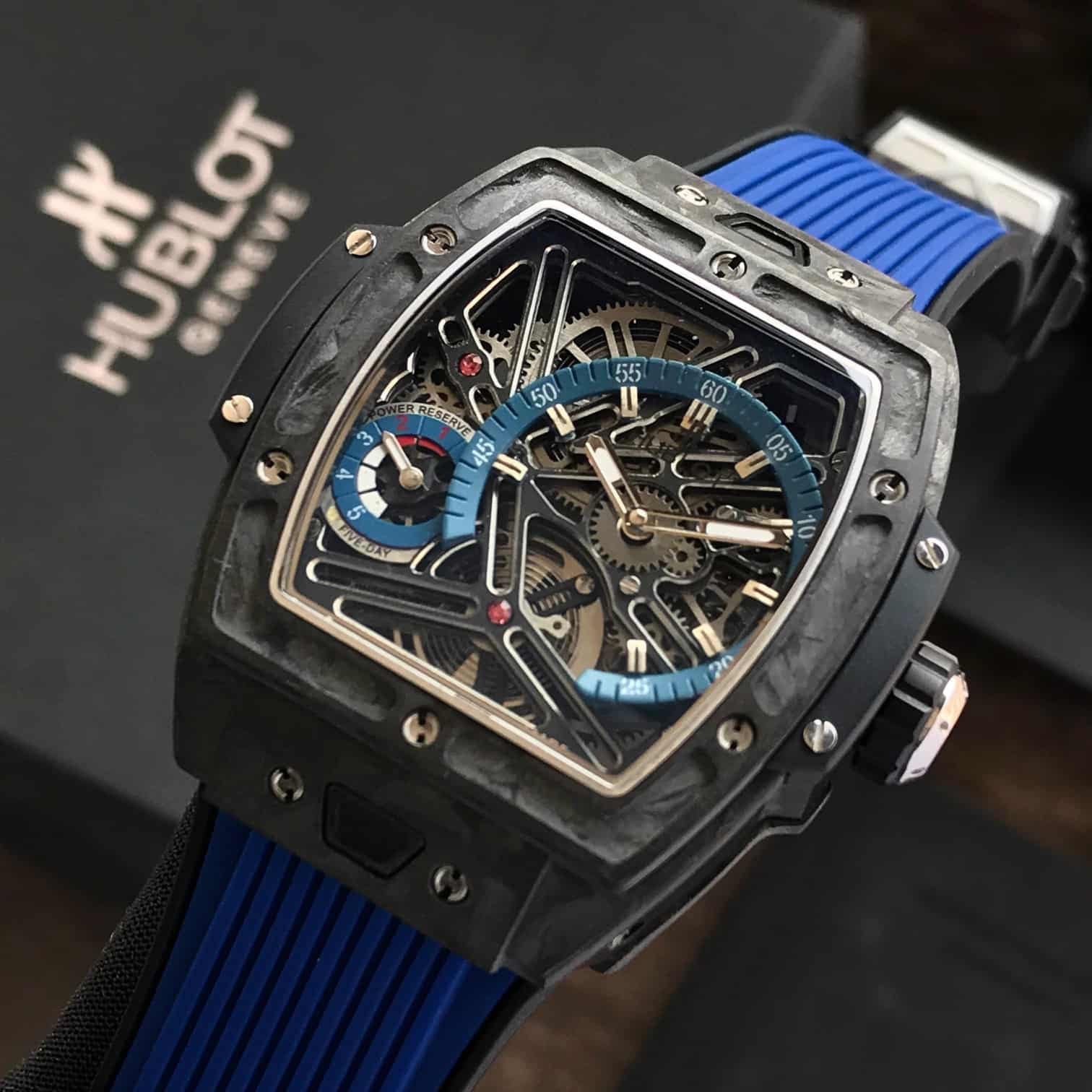 Hublot Spirit of Big Bang Tourbillon Carbon Blue 42mm Swiss Automatic Mens Watch