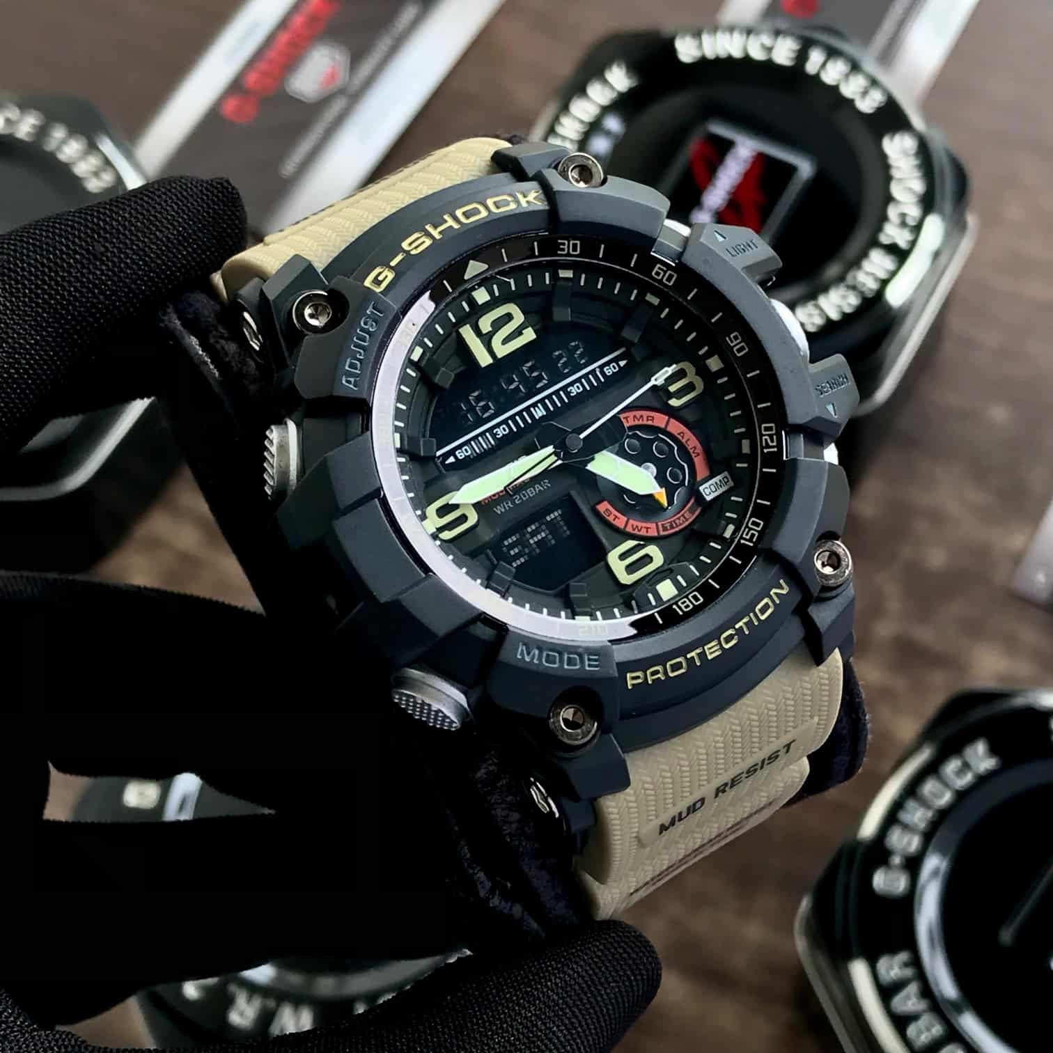 Casio G-Shock Mudmaster GG-1000-1A5DR Black Analog-Digital Dial Brown Resin Strap Men’s Watch G661
