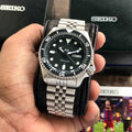 Seiko 5 Sports Black Bezel Grape Jubli Chain Automatic Mens Watch