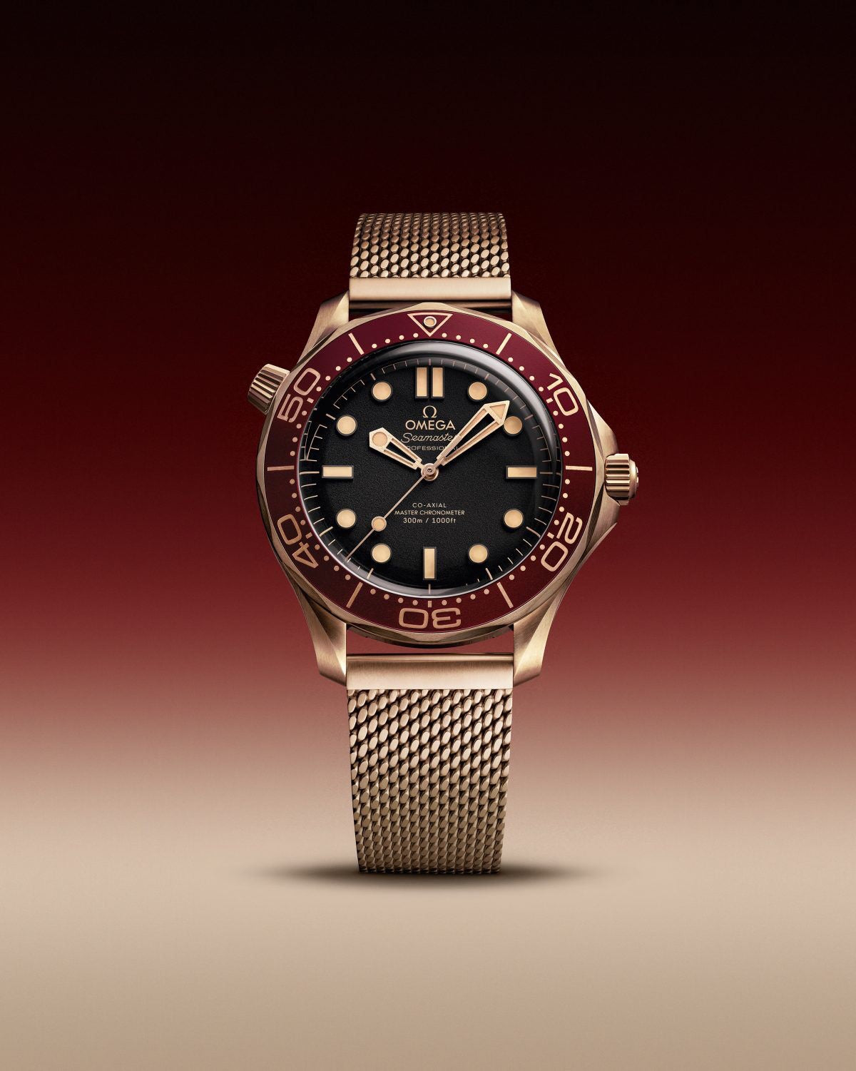 Omega Seamaster Diver 300M Bronze Gold Automatic Mens Watch