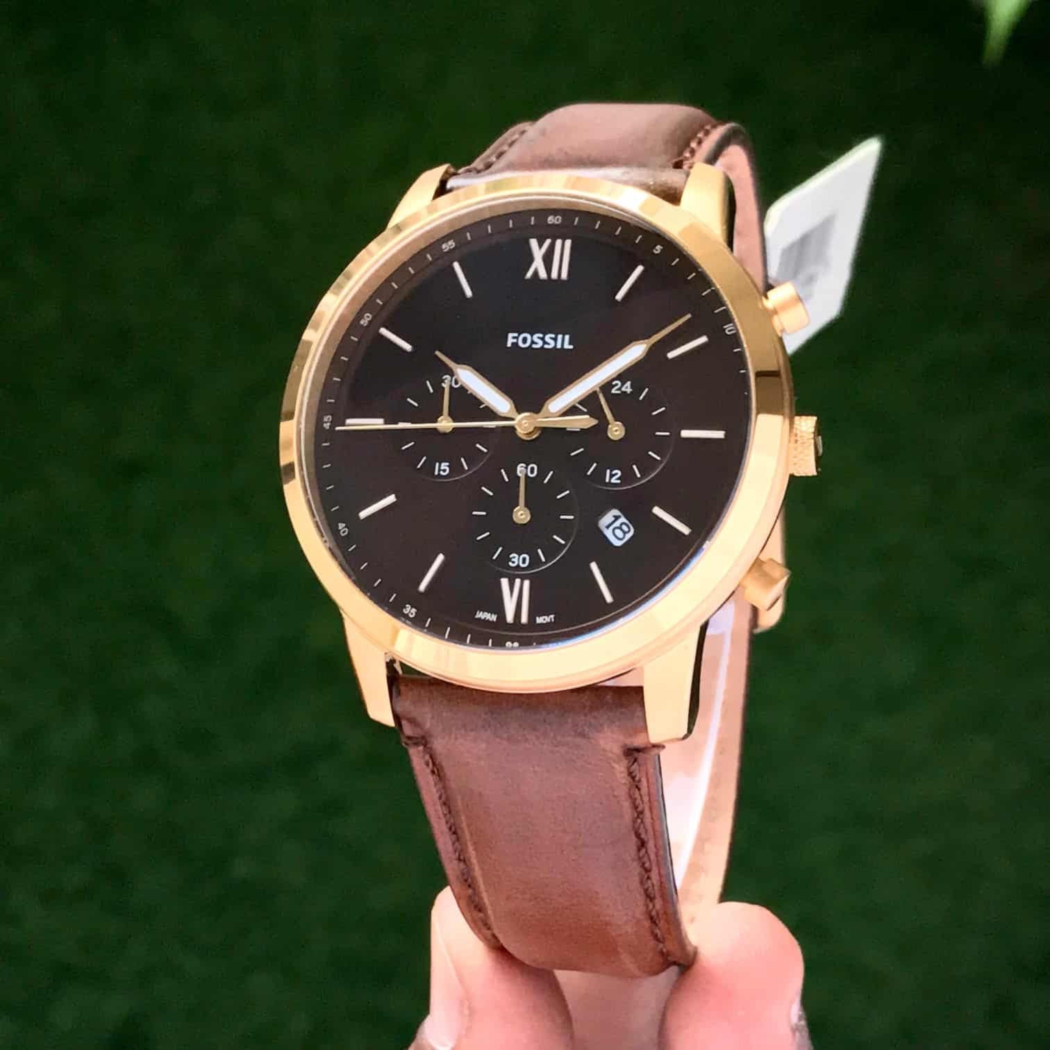 Fossil FS5790 Gold Brown Belt Analogue Men’s Watch
