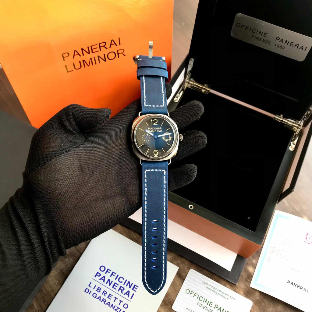 The new Panerai Radiomir Otto Giorni Swiss Made Blue Automatic Mens Watch