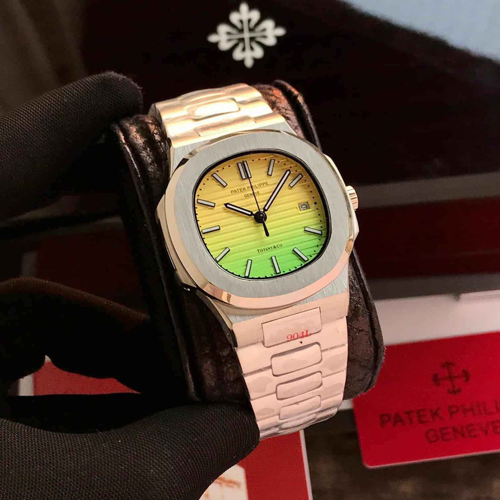 Patek Philippe Nautilus Tiffany Yellow Green Dial Edition Automatic Mens Watch