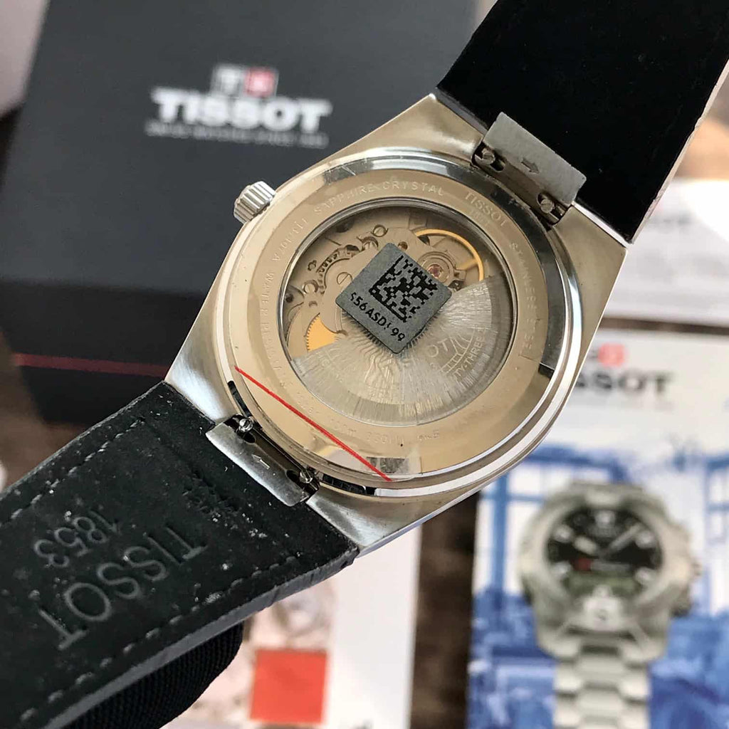 Tissot PRX Powermatic 80 Authentic Black Leather Automatic Mens Watch