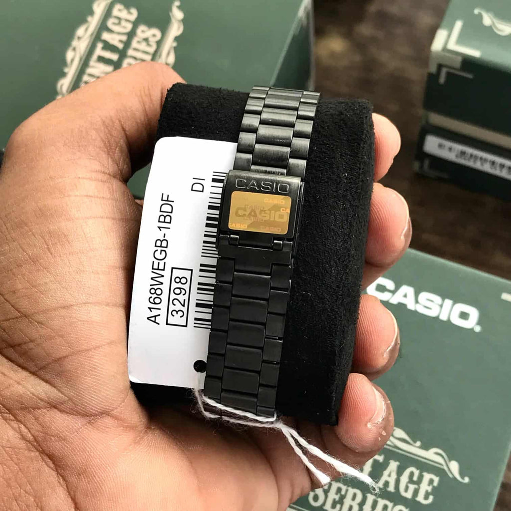 Casio Vintage Retro Collection A168WGG-1B Black Gun Metal Unisex Watch