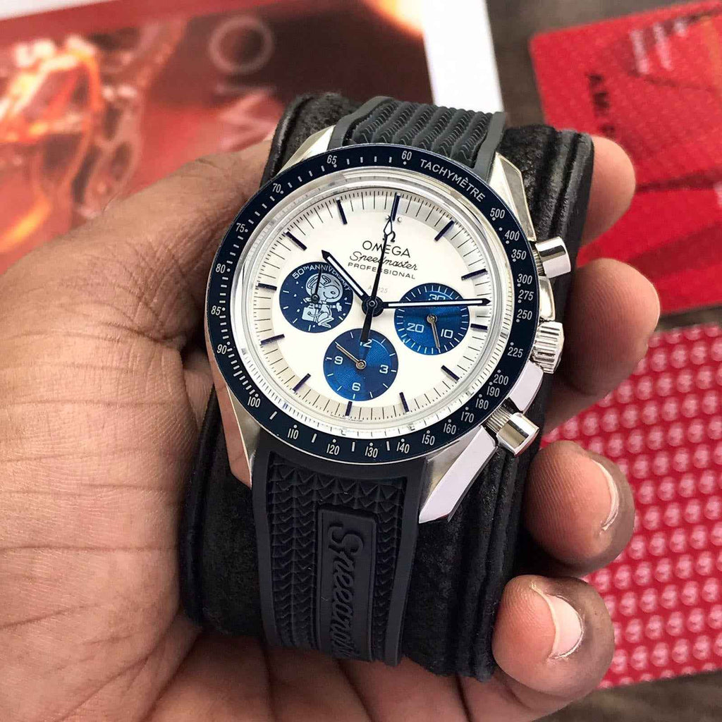 Omega Apollo 50th Anniversary Black Rubber Strap Limited Edition Men’s Watch