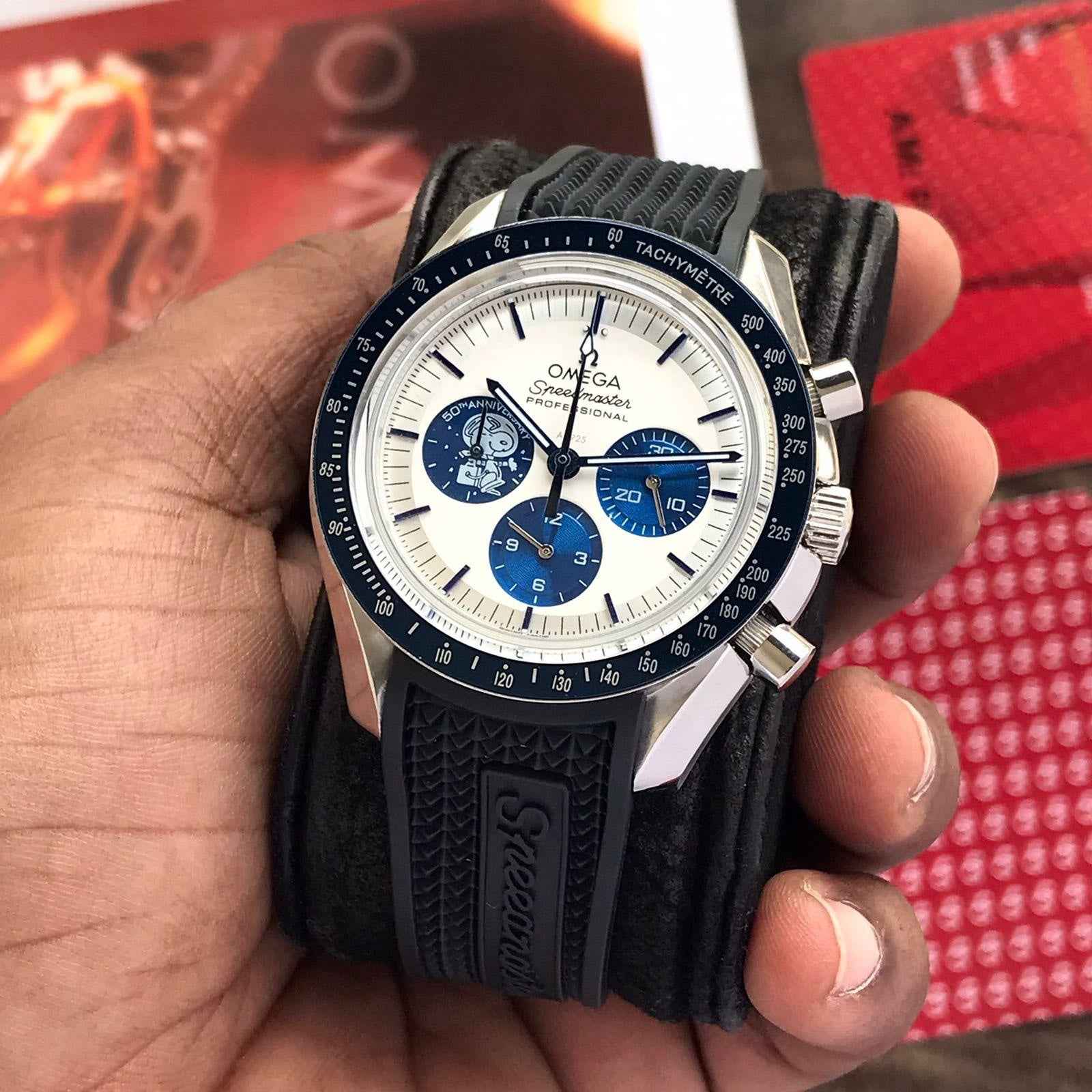 Omega Apollo 50th Anniversary Black Rubber Strap Limited Edition Men’s Watch