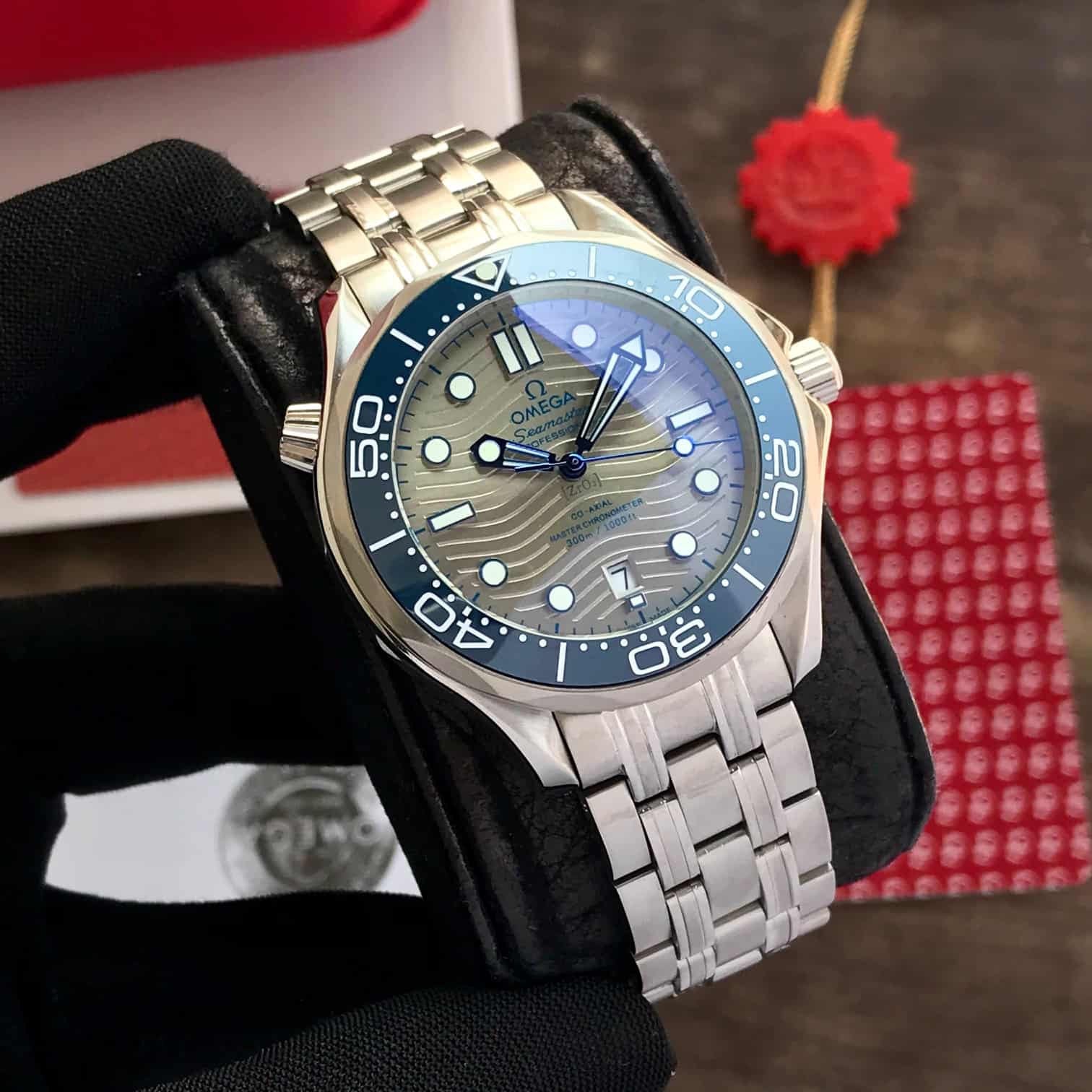 Omega Seamster Co-Axial Japanese Automatic Grey Dial Stainless Steel Mens Watch