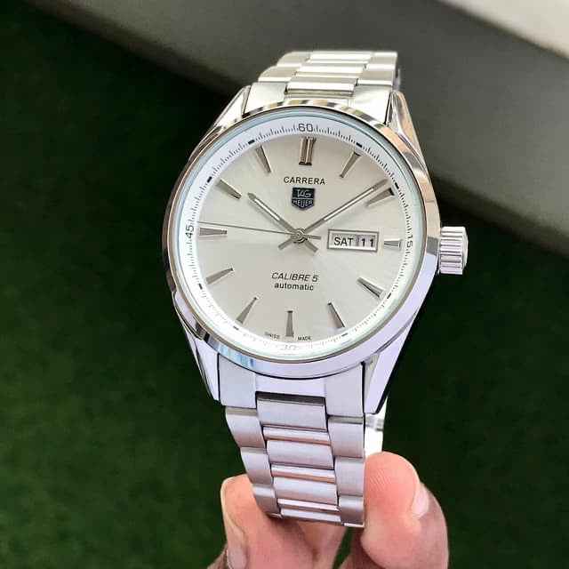 Tag Heuer Calibre 5 Stainless Steel White Dial Automatic Master Quality Mens Watch
