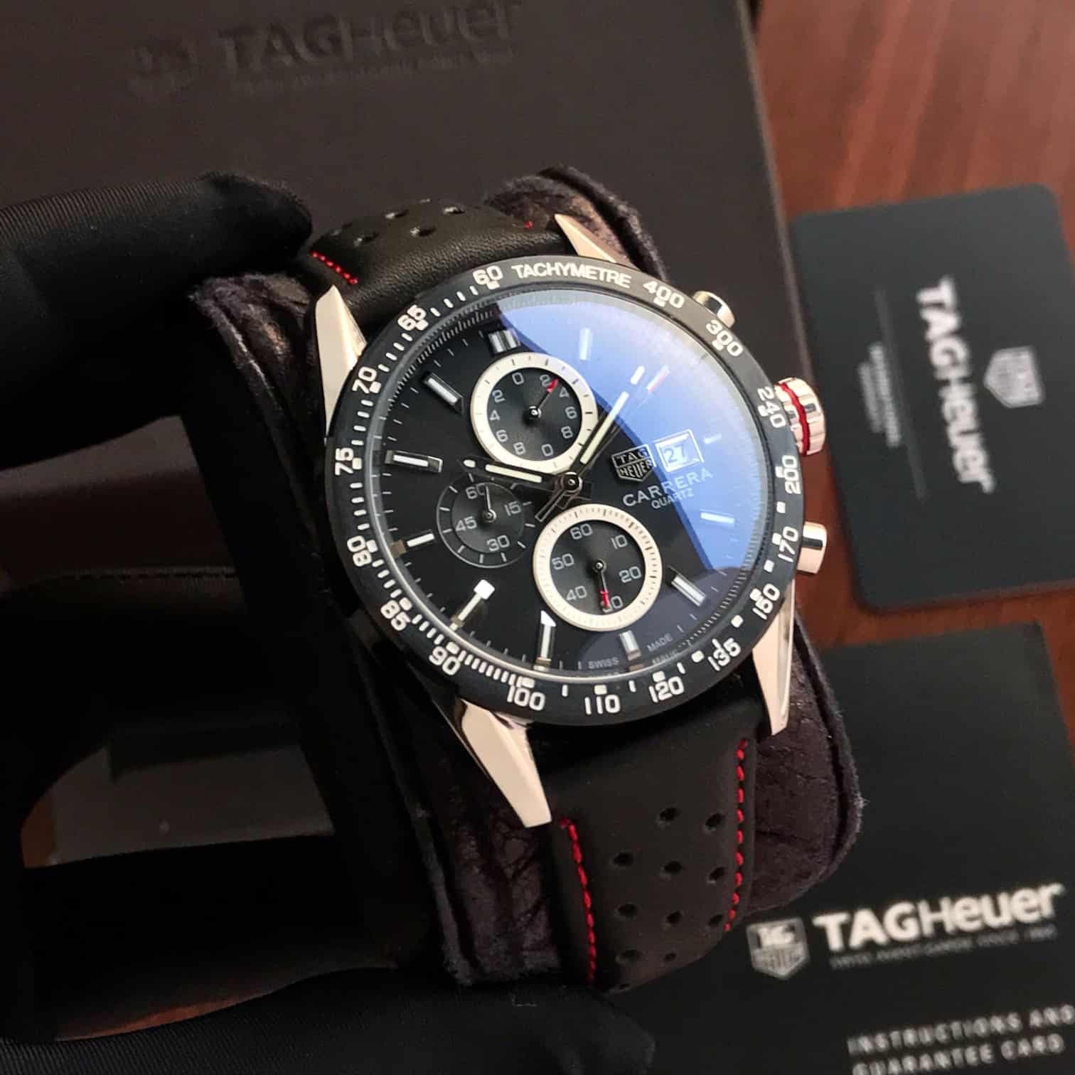 Tag Heuer Calibre 16 Black Dial Chronograph’s Men’s Watch