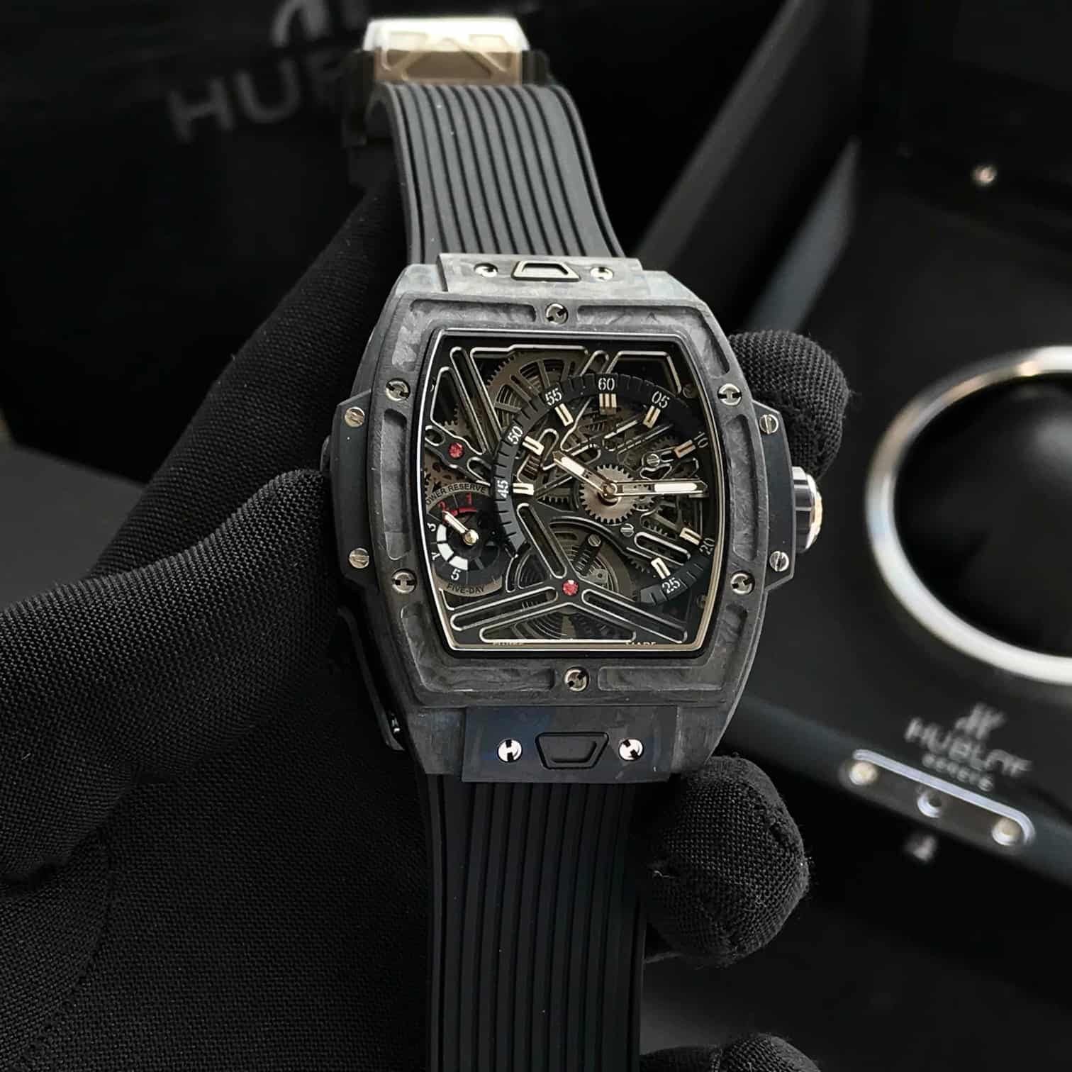 Hublot Spirit of Big Bang Tourbillon Carbon Black 42mm Swiss Automatic Mens Watch