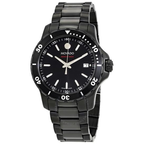 Movado 800 Series Black Dial Black PVD Japanese Men’s Watch