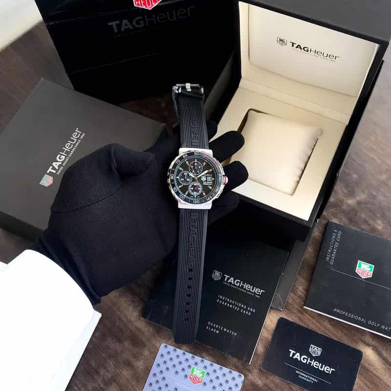 TAG Heuer Formula 1 Men’s 43mm Stainless Steel Quartz Chronograph Black Fiber Strap Master Quality Watch