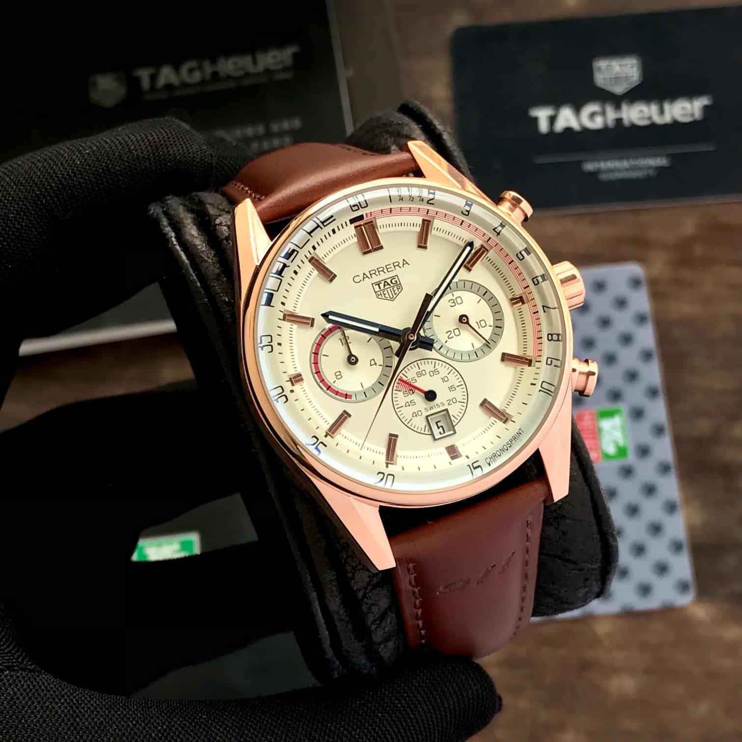 Tag Heuer Carrera Chronosprint X 911 Porsche White Dial Japanese Mens Watch