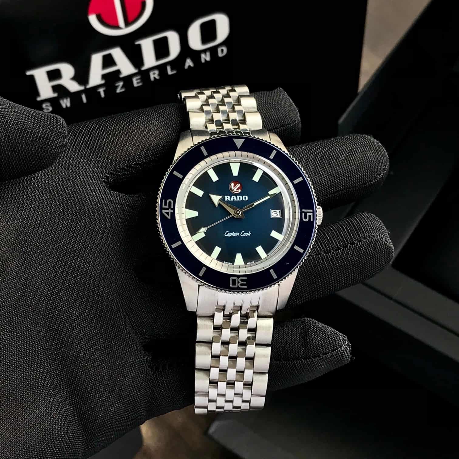 Rado Captain Cook Silver Blue Dial Automatic Men’s Watch
