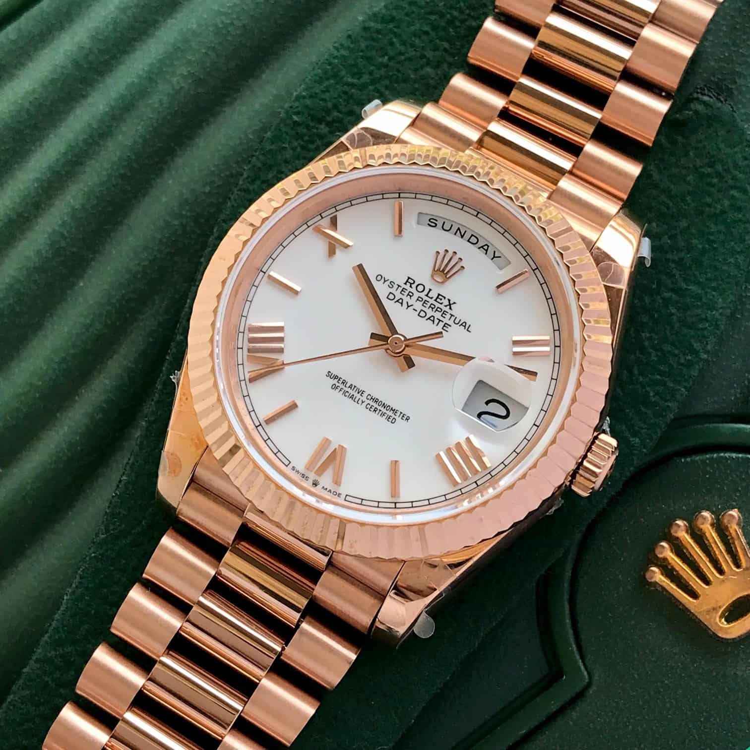 Rolex Day Date EverRosegold White Dial Super Swiss ETA Movement 1:1 Automatic Men’s Watch