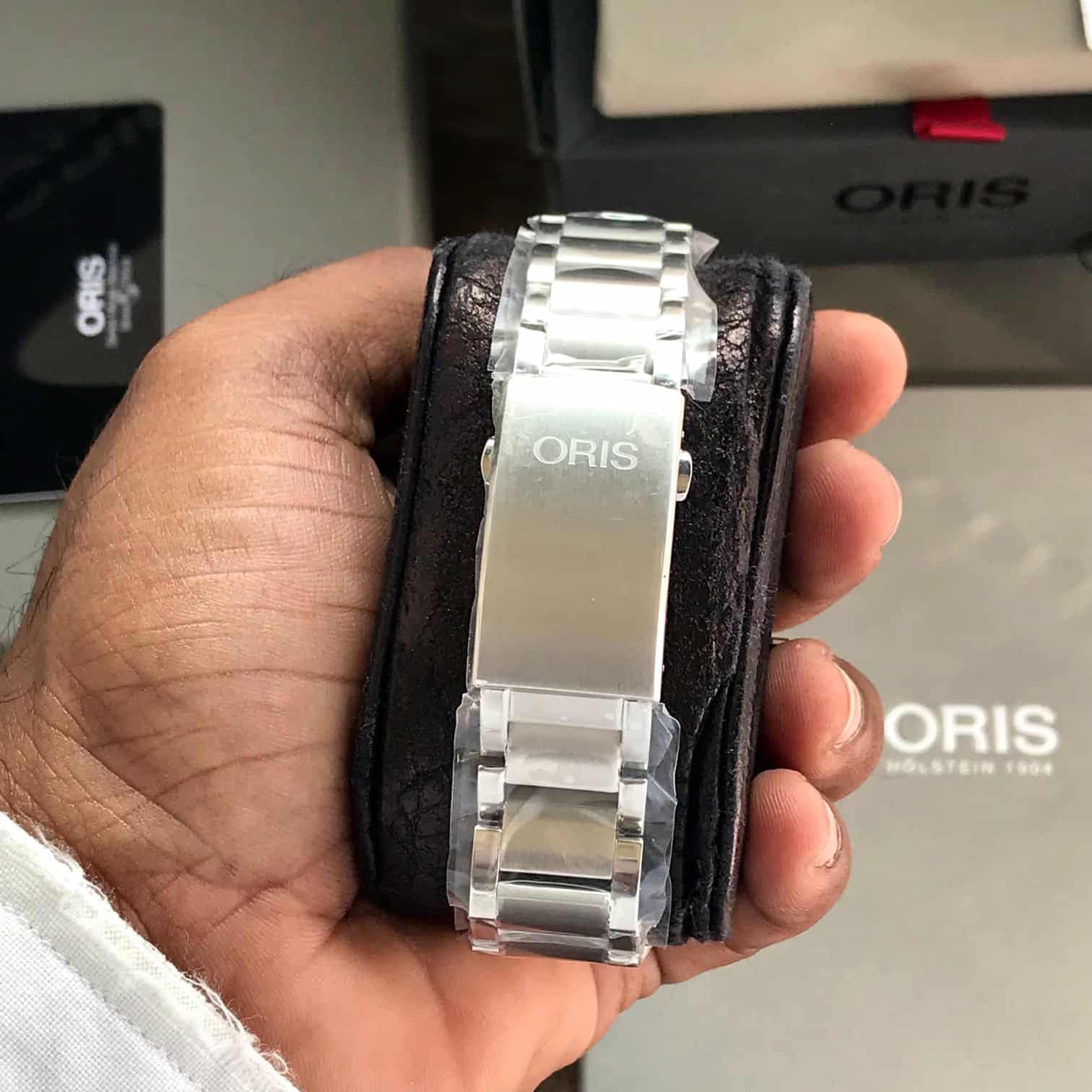 Oris Aquis Date Authentic Automatic Silver Brown Dial Men’s Watch