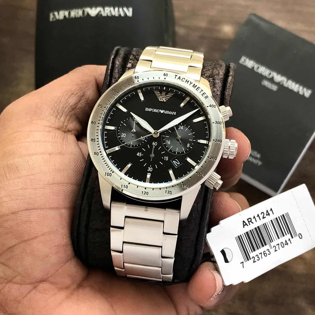 Emporio Armani AR11241 Analog Stainless Steel Black Dial Men’s Watch