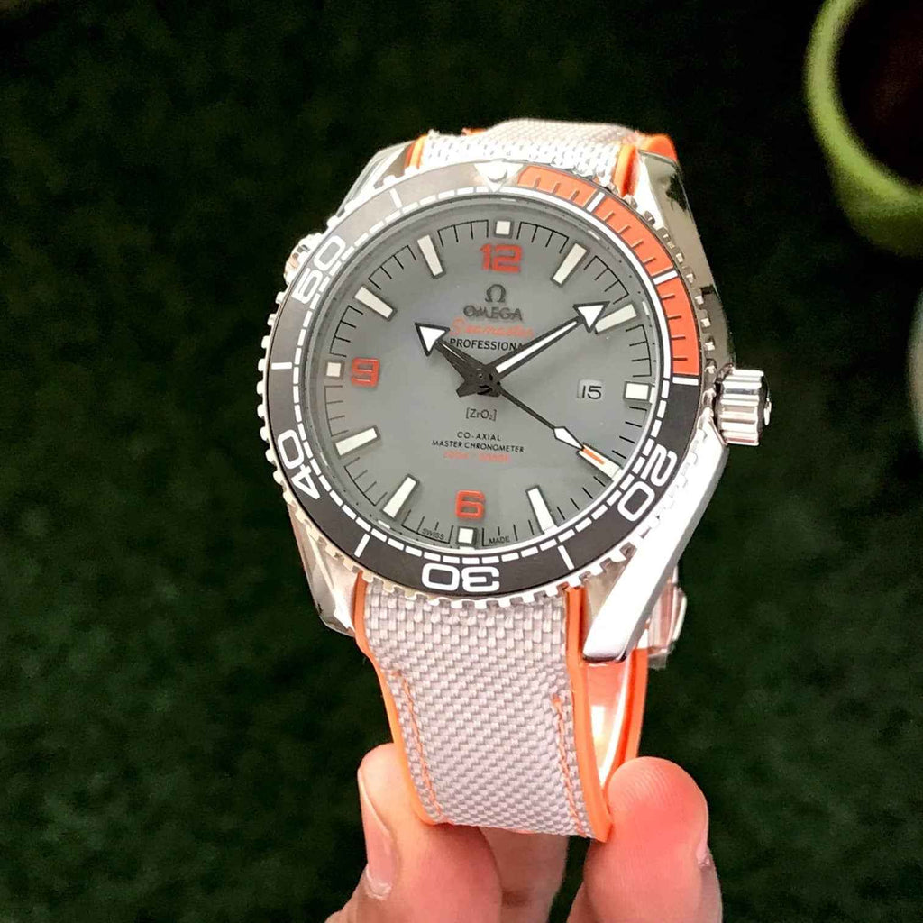 Omega Seamaster Planet Ocean Grey Dial Japanese Automatic Mens Watch
